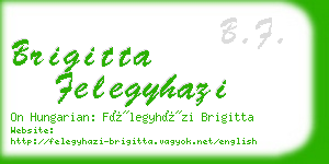 brigitta felegyhazi business card